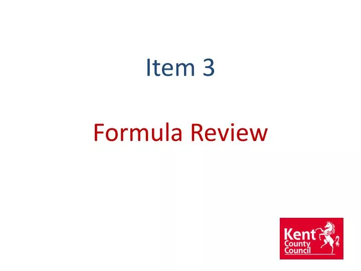 item 3 formula review