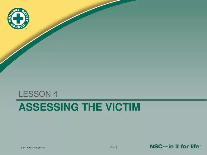 assessing the victim