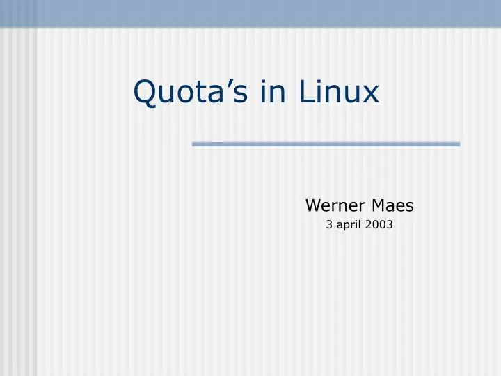 quota s in linux