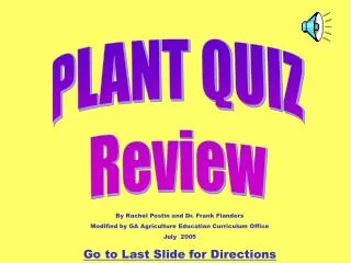PLANT QUIZ Review