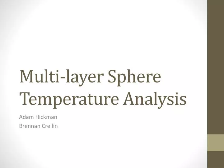 multi layer sphere temperature analysis