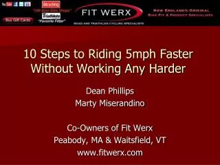 10 Steps to Riding 5mph Faster Without Working Any Harder