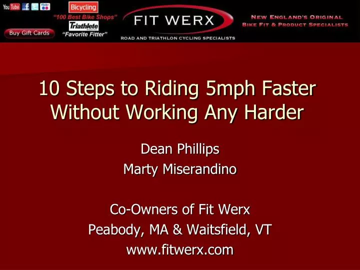 10 steps to riding 5mph faster without working any harder