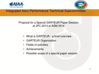 Integrated Aero Performance Technical Subcommittee