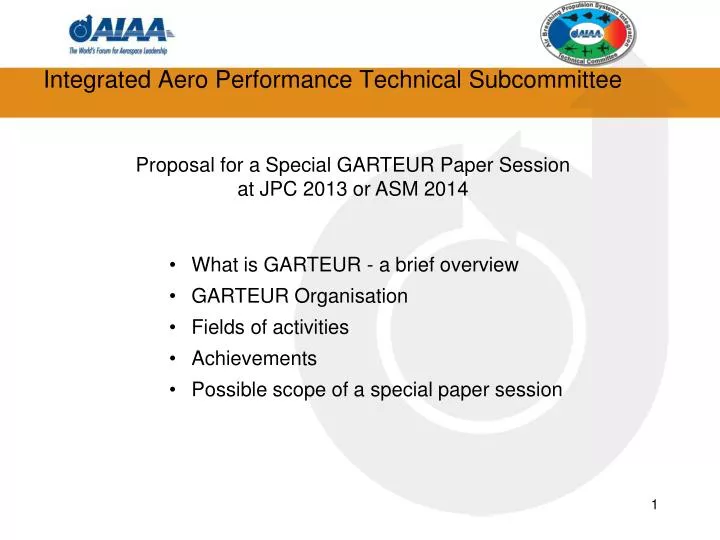 integrated aero performance technical subcommittee