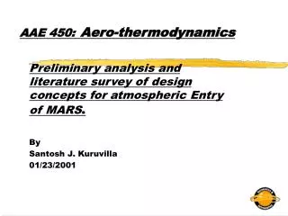 AAE 450: Aero-thermodynamics