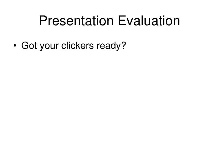 presentation evaluation