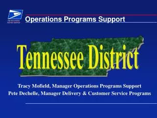 Operations Programs Support