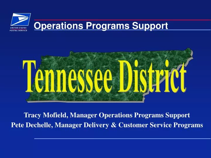 operations programs support