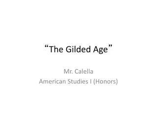 “ The Gilded Age ”