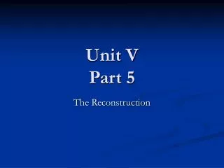 Unit V Part 5