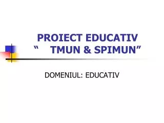 proiect educativ tmun spimun