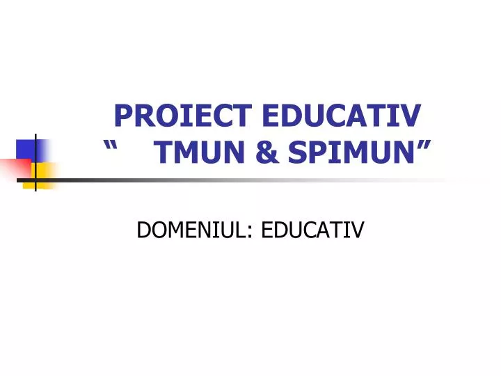 proiect educativ tmun spimun