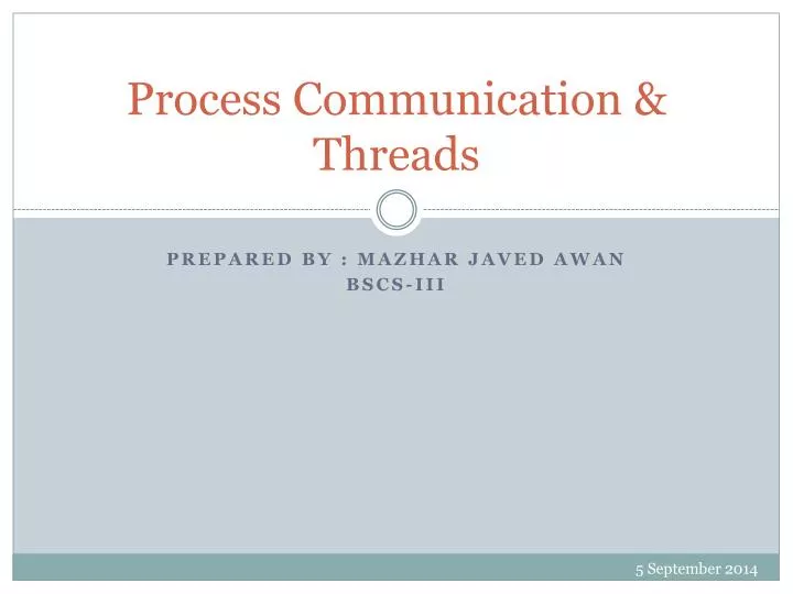 process communication threads