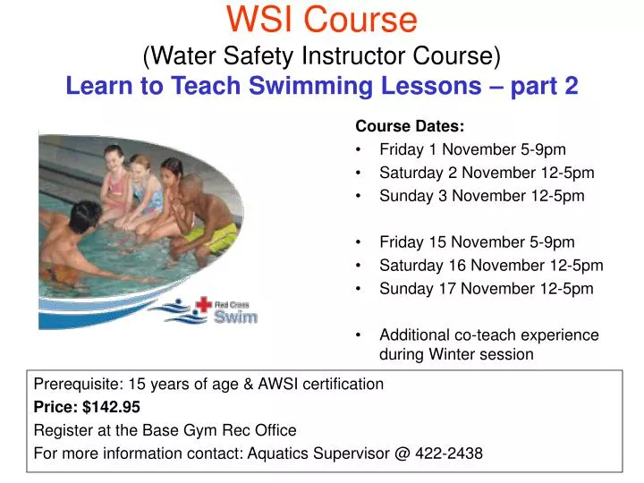 wsi course water safety instructor course learn to teach swimming lessons part 2