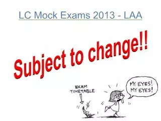 LC Mock Exams 2013 - LAA