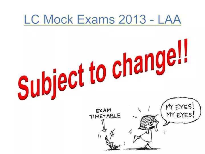 lc mock exams 2013 laa