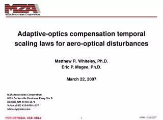 Adaptive-optics compensation temporal scaling laws for aero-optical disturbances