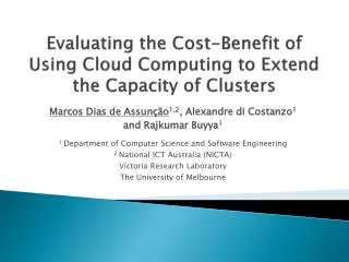 Evaluating the Cost-Benefit of Using Cloud Computing to Extend the Capacity of Clusters
