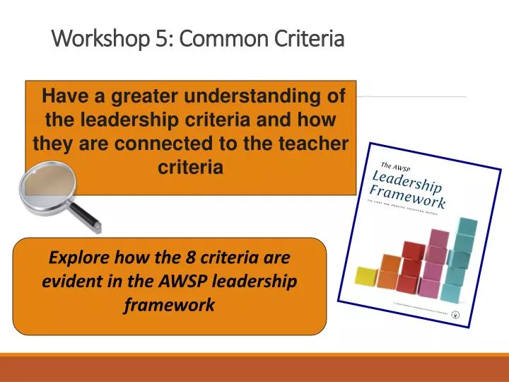 workshop 5 common criteria