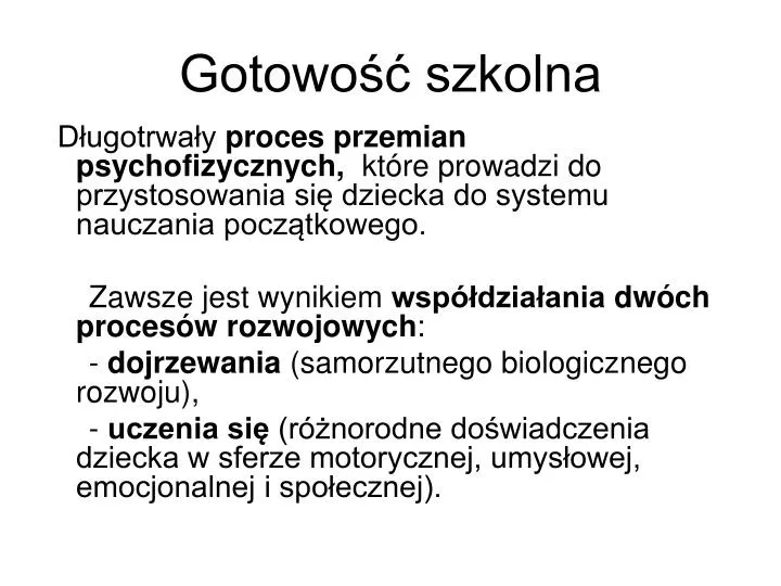 gotowo szkolna