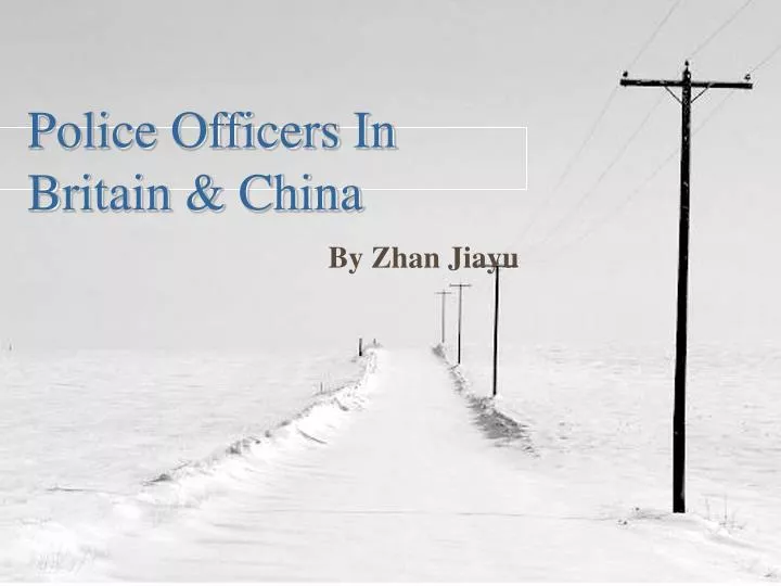 police officers in britain china