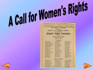 A Call for Women's Rights