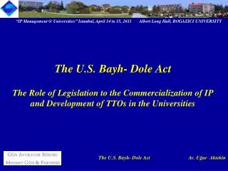 The U.S. Bayh- Dole Act