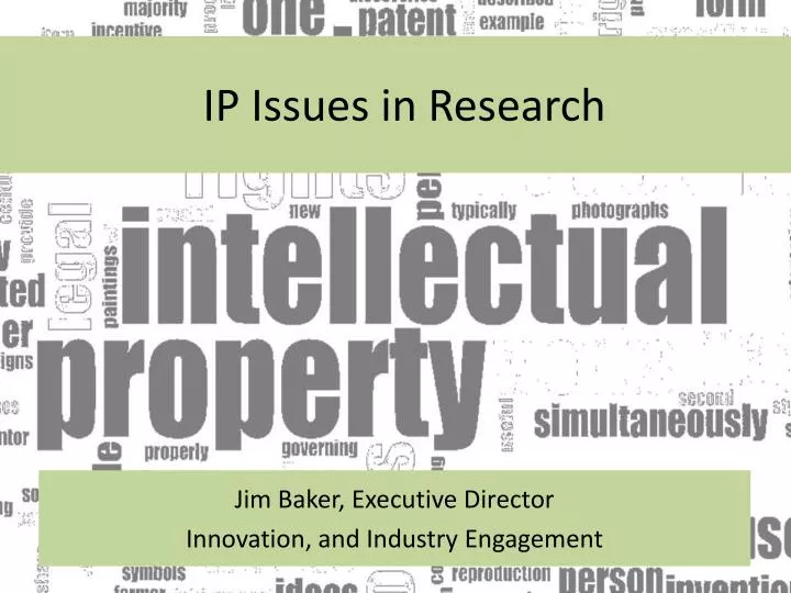 ip issues in research