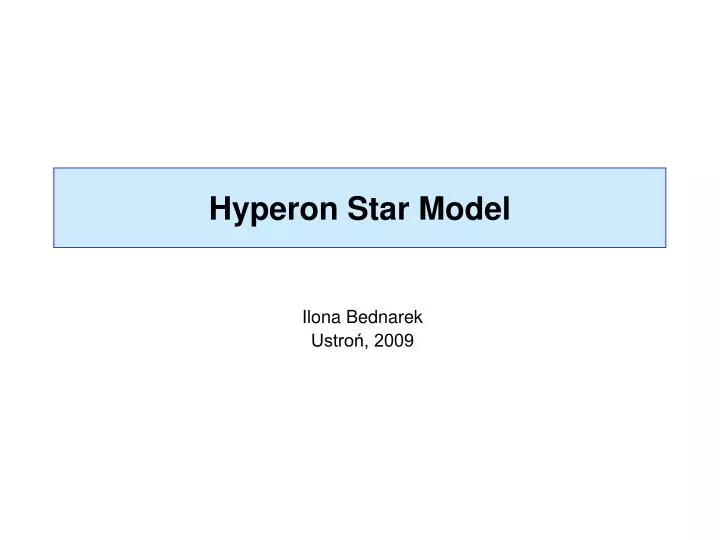 hyperon star model