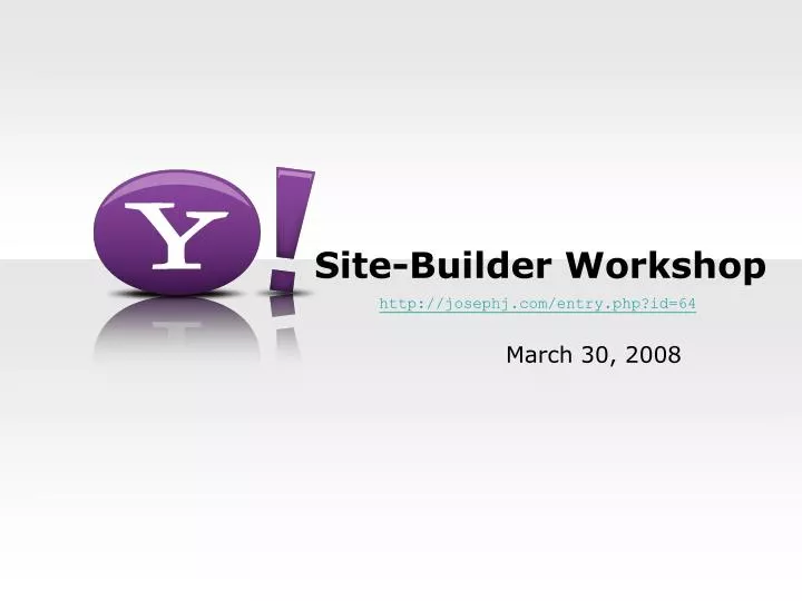 site builder workshop