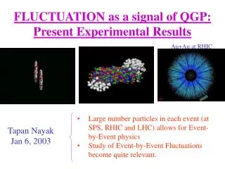 FLUCTUATION as a signal of QGP: Present Experimental Results