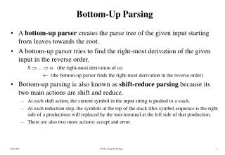 Bottom-Up Parsing
