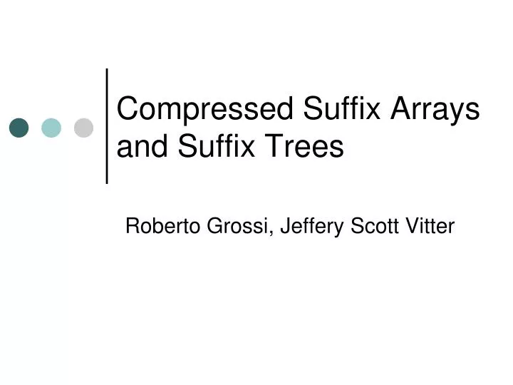 compressed suffix arrays and suffix trees