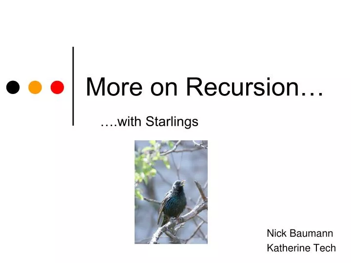 more on recursion