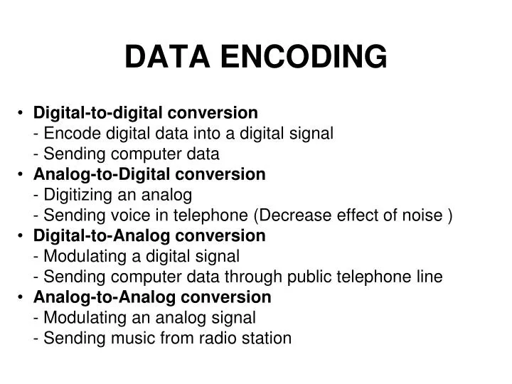 data encoding