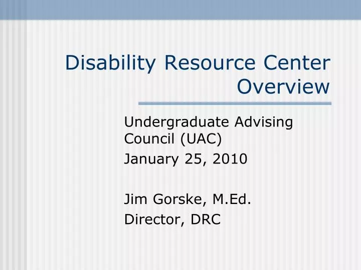 disability resource center overview