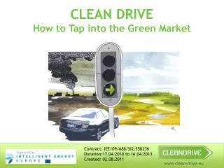 CLEAN DRIVE How to Tap into the Green Market