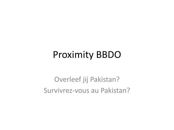 proximity bbdo