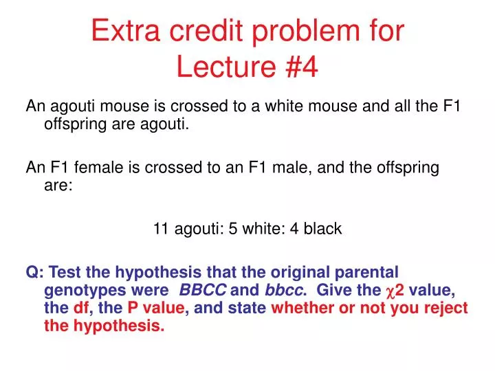 extra credit problem for lecture 4