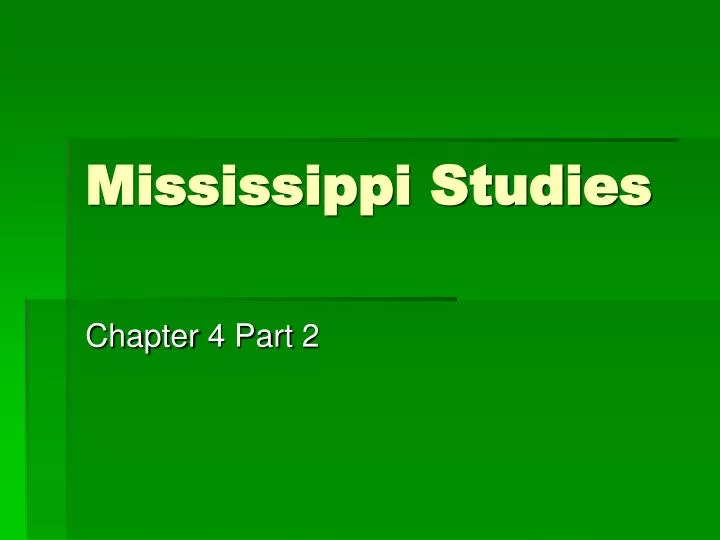 mississippi studies