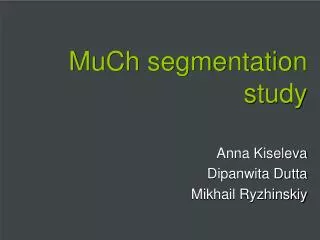 MuCh segmentation study
