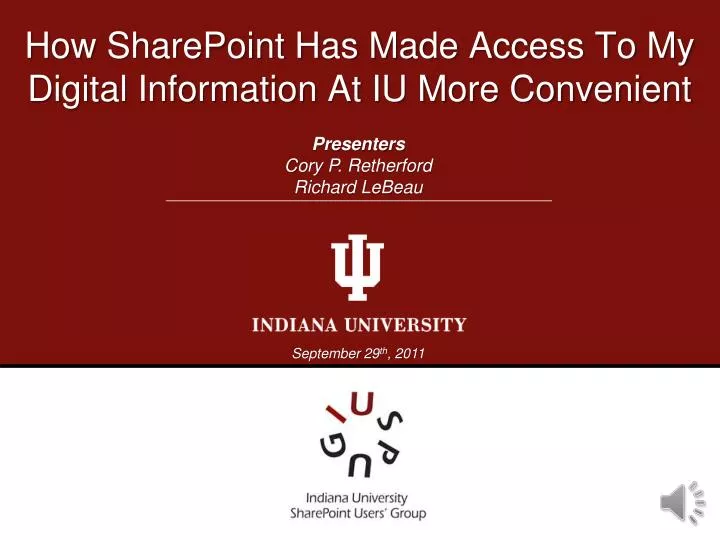 how sharepoint has made access to my digital information at iu more convenient