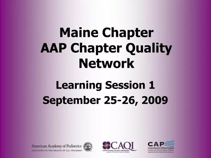maine chapter aap chapter quality network