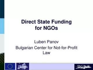 Direct State Funding for NGOs