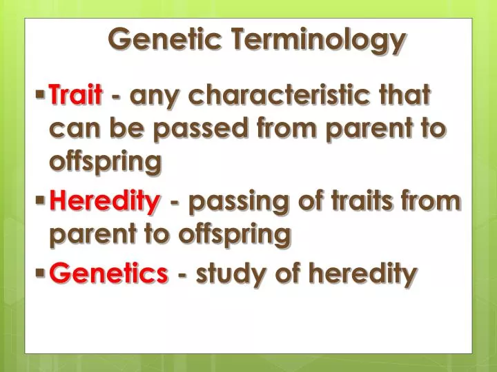 genetic terminology