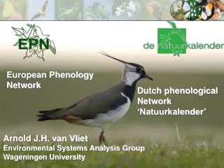 Dutch phenological Network ‘Natuurkalender’