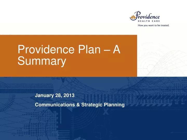 providence plan a summary