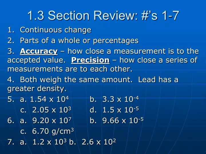 1 3 section review s 1 7