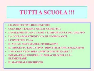 tutti a scuola